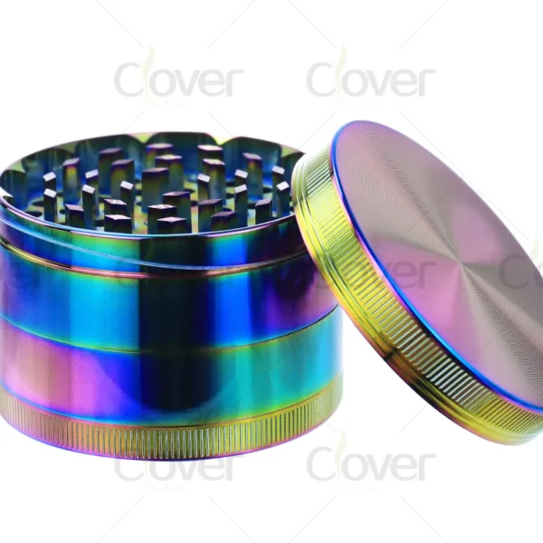 Wholesale aluminum herb grinders, 4-piece design, sharp teeth, bulk grinders for distributors and smoke shops.