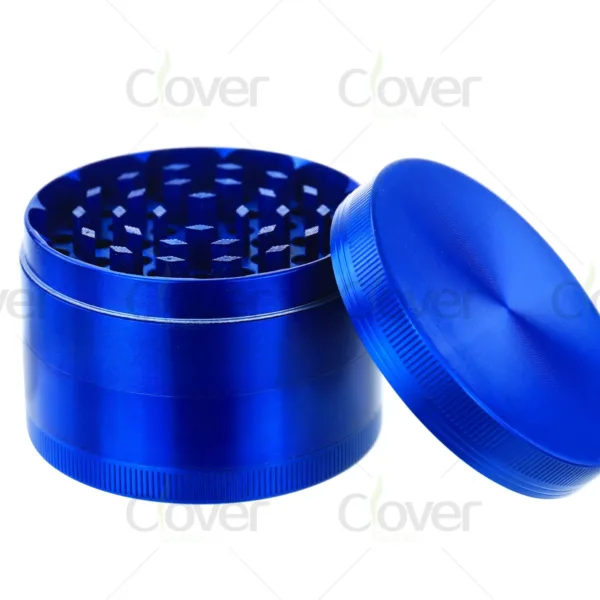 Wholesale aluminum herb grinders, 4-piece design, sharp teeth, bulk grinders for distributors and smoke shops.