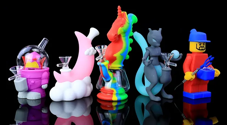 wholesale silicone pipes – hand pipes, spoon pipes, water pipes with glass bowls for smoke shops