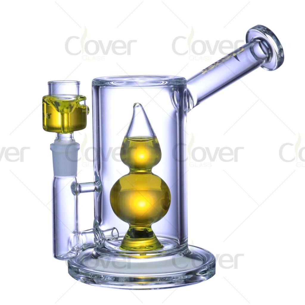 6.7‘’ Glycerin-Infused Glass Dab Rig with Teardrop Perc | 14mm Female Joint & 5mm Thick Glass