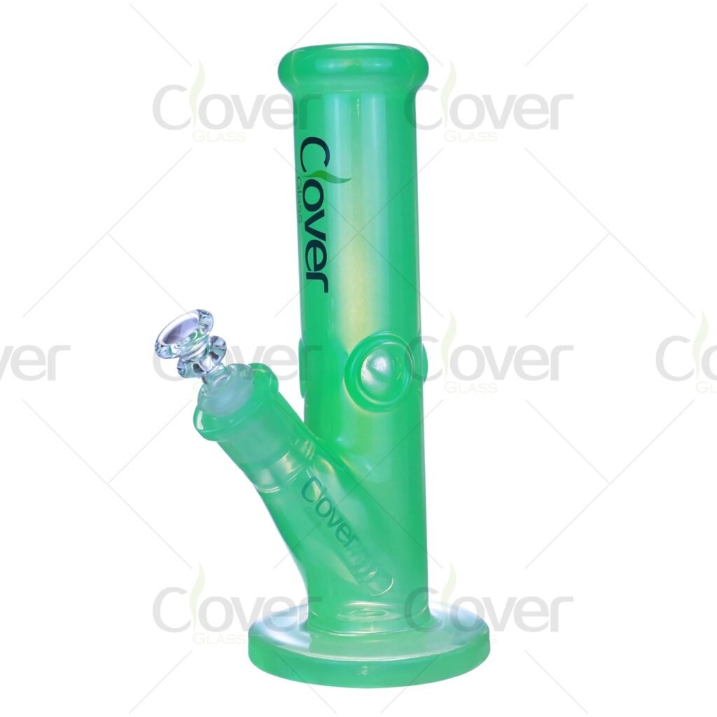 9.84-Inch Glass Straight Bong with Camaleón Spray Finish | 14mm Female Joint & 7mm Thick Glass
