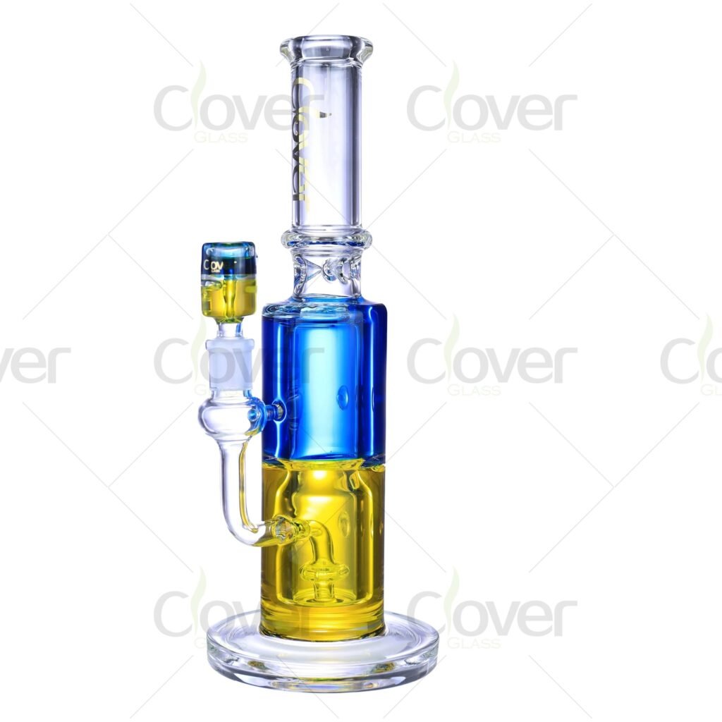11.22-Inch Dual-Chamber Glycerin-Infused Glass Bong | 14mm Female Joint & 5mm Thick Glass