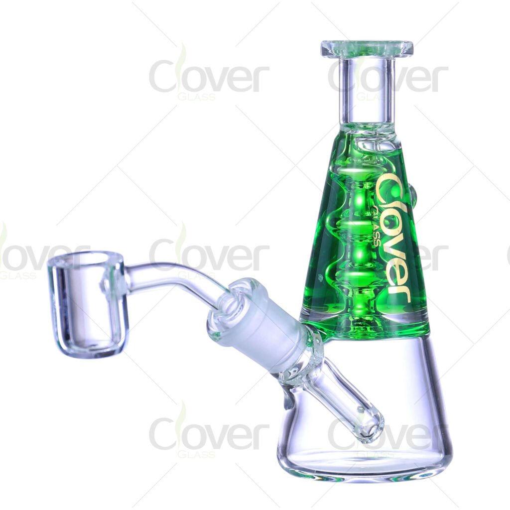 4.72-Inch Mini Glycerin-Infused Cone Dab Rig | 14mm Female Joint & 5mm Thick Glass