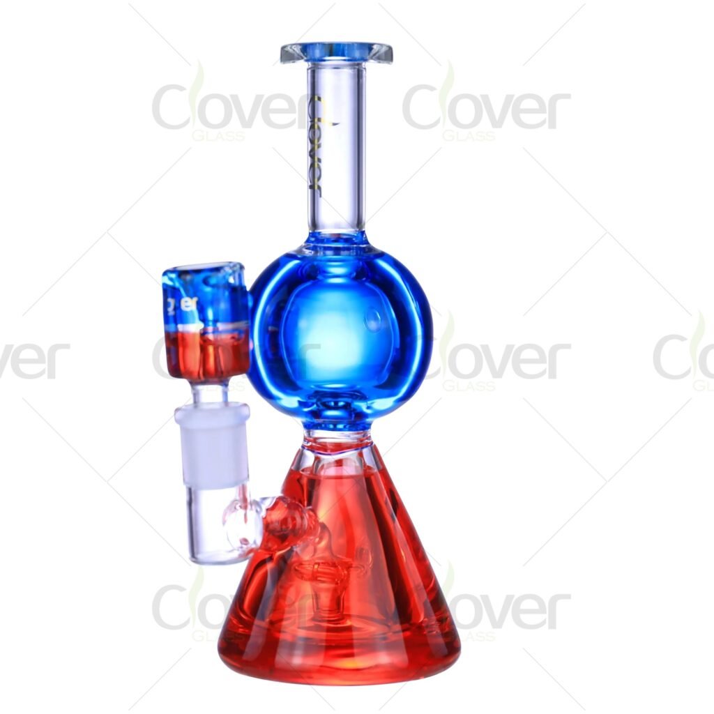 7.87-Inch Glycerin-Infused Hourglass Dab Rig | 14mm Female Joint & 5mm Thick Glass