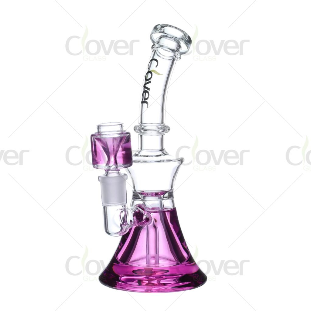 8.7-Inch Glycerin-Infused Mini Glass Dab Rig | 14mm Female Joint & 5mm Thick Glass