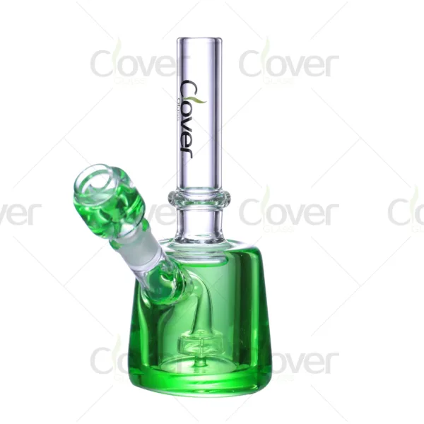 CloverGlass glycerin dab rigs, colorful and artistic designs, bulk supply for smoke shops and distributors.
