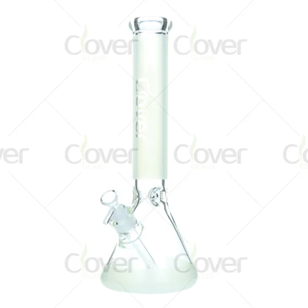 CloverGlass wholesale beaker bong in frosted and gradient glass, durable borosilicate, cheap bulk price for smoke shop suppliers