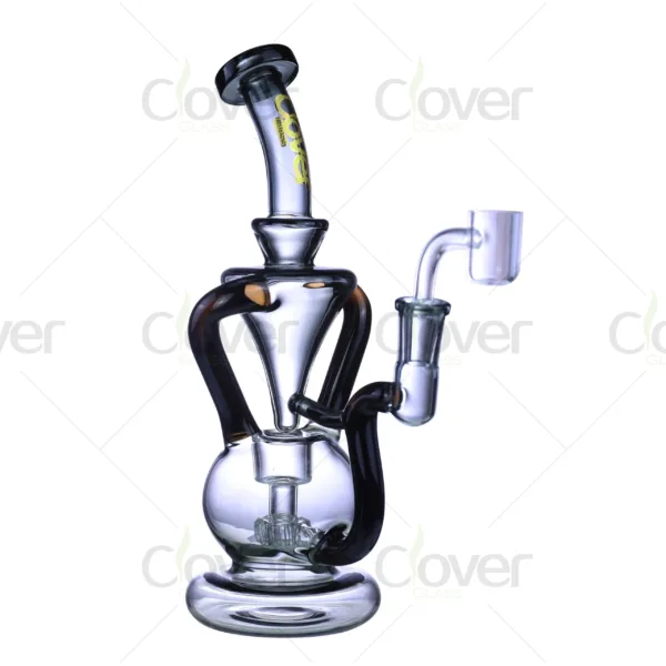 CloverGlass wholesale dab rigs, colorful and artistic designs, bulk supply for smoke shops and distributors.