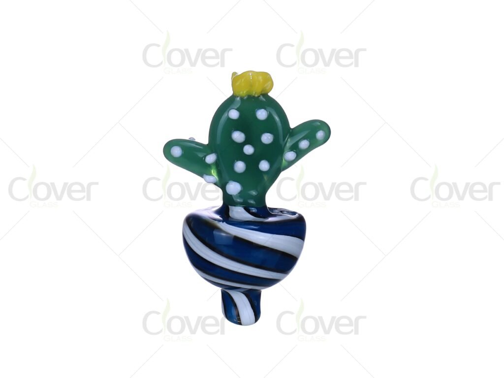 Cactus-Themed Carb Cap – Whimsical Glass Dab Tool with Unique Design (12 PCS)