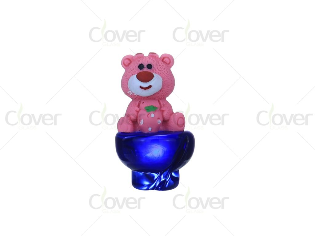 Cute Bear Glass Carb Caps - Premium Heat Control with Adorable Design (6PCS Display)