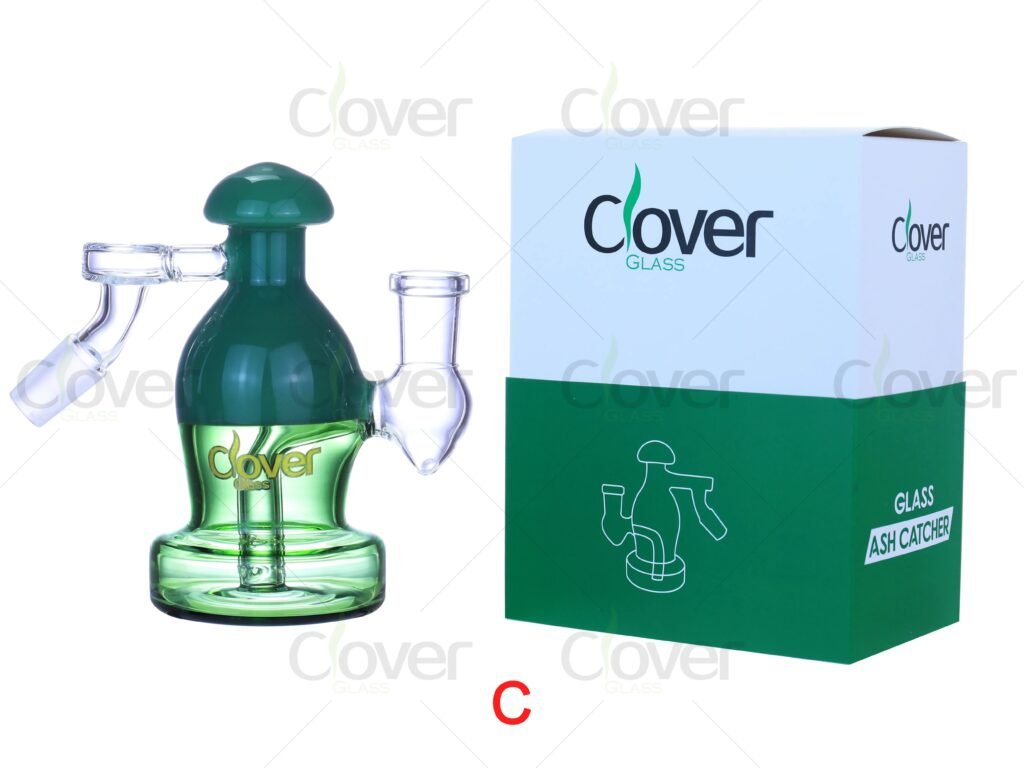 Unique Glass Ash Catcher with Mushroom Design – 4.72 inch | 90° & 45° Angles