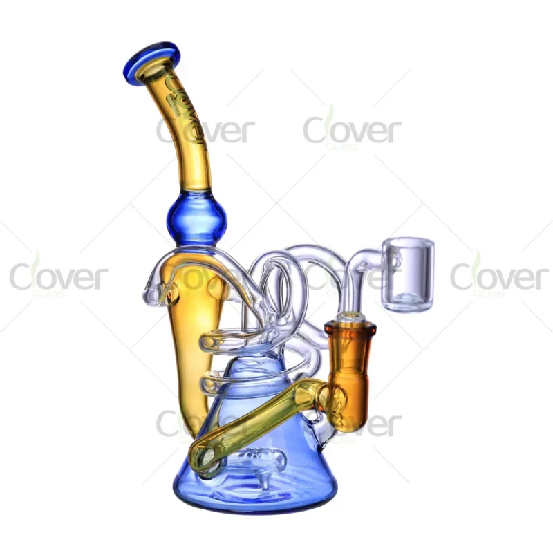 8.1” Loop Recycler Dab Rig – 5mm Thick Glass, Compact Dab Rig with ...