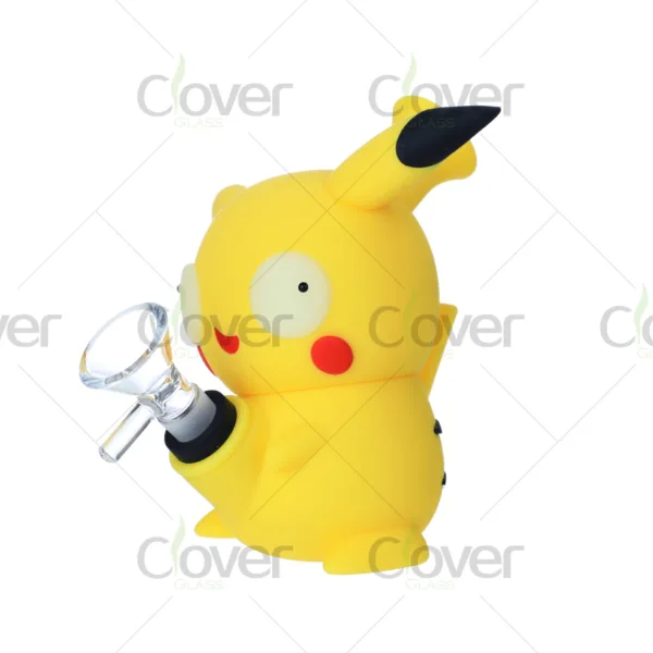 Glow-in-the-Dark Pikachu-Inspired Silicone Hand Pipe – 130mm Durable & Fun Design