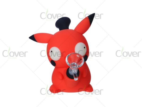 Glow-in-the-Dark Pikachu-Inspired Silicone Hand Pipe – 130mm Durable & Fun Design - Image 3
