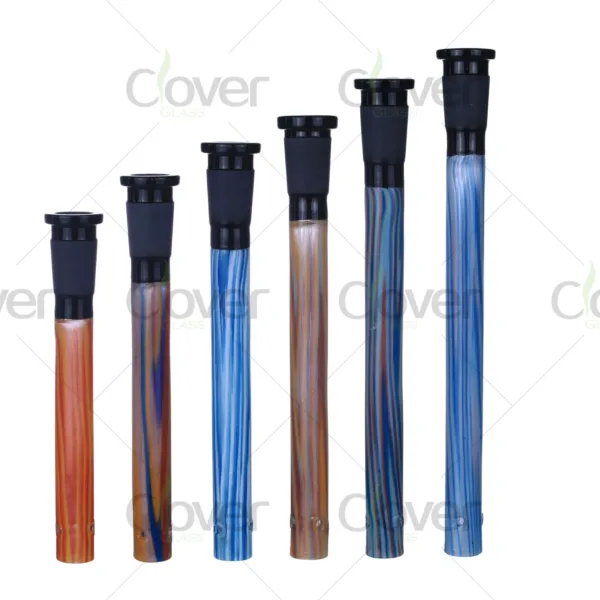 Wholesale Glass Downstem Display – 36pcs in Assorted Colors & Sizes (3" to 5.5") for Bongs