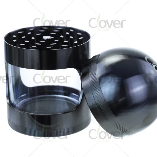 Wholesale aluminum herb grinders, 4-piece design, sharp teeth, bulk grinders for distributors and smoke shops.
