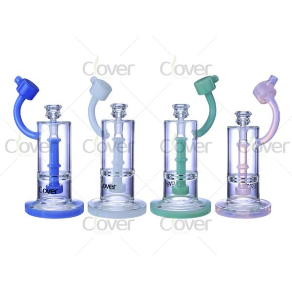 10” Compact Glass Dab Rig – 5mm Thick, 14mm Female Joint – Clover Glass - Image 5