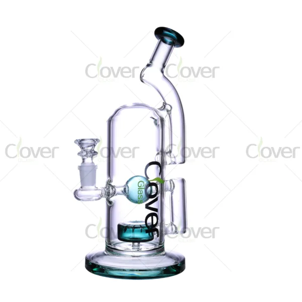 CloverGlass recycler bong wholesale, durable borosilicate glass water pipe with multi-chamber design for smooth smoking filtration, ideal for smoking accessories distributors and B2B buyers