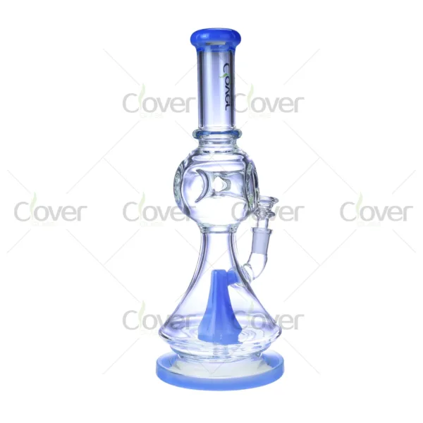 Clover Glass UFO percolator beaker bong, durable borosilicate water pipe offering smooth filtration and futuristic design