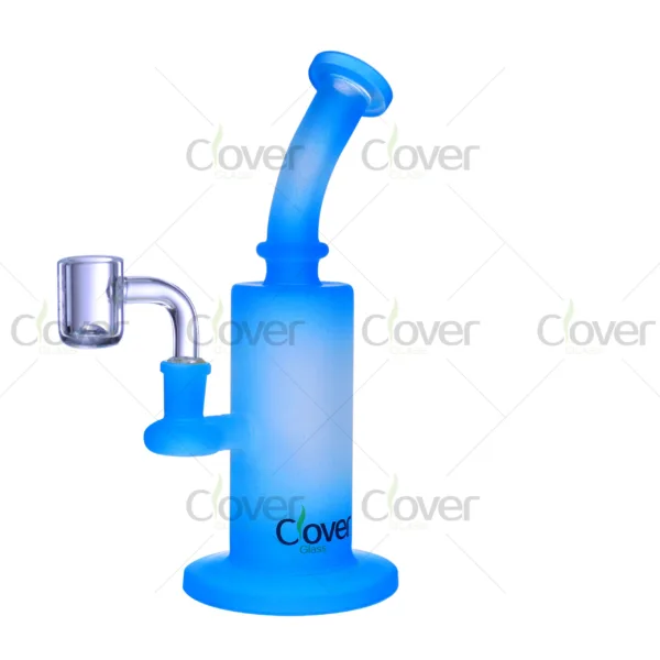 Clover Glass frosted bong, colorful matte finish borosilicate dab rig for concentrates