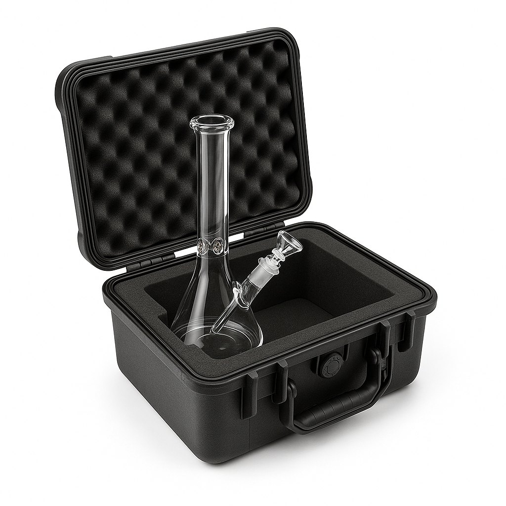 open case with beaker