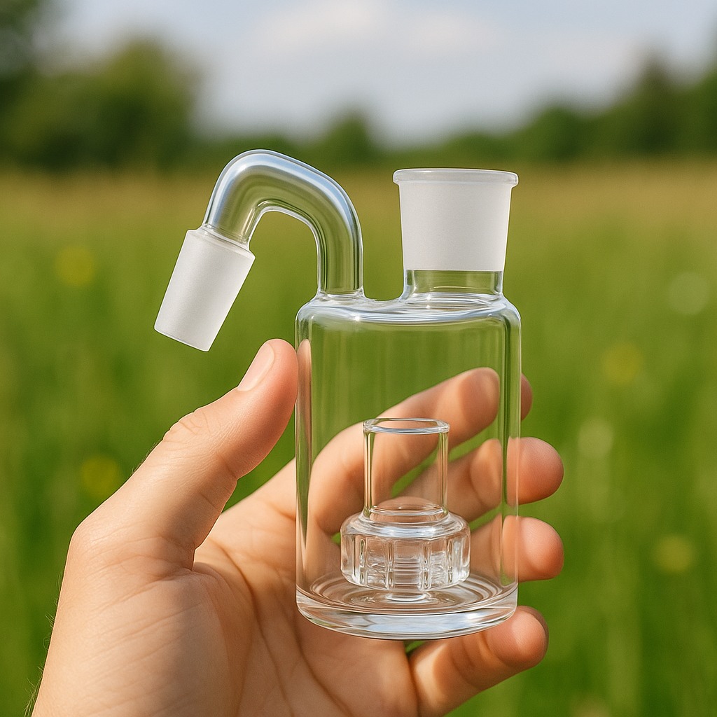 hand holding ash catcher