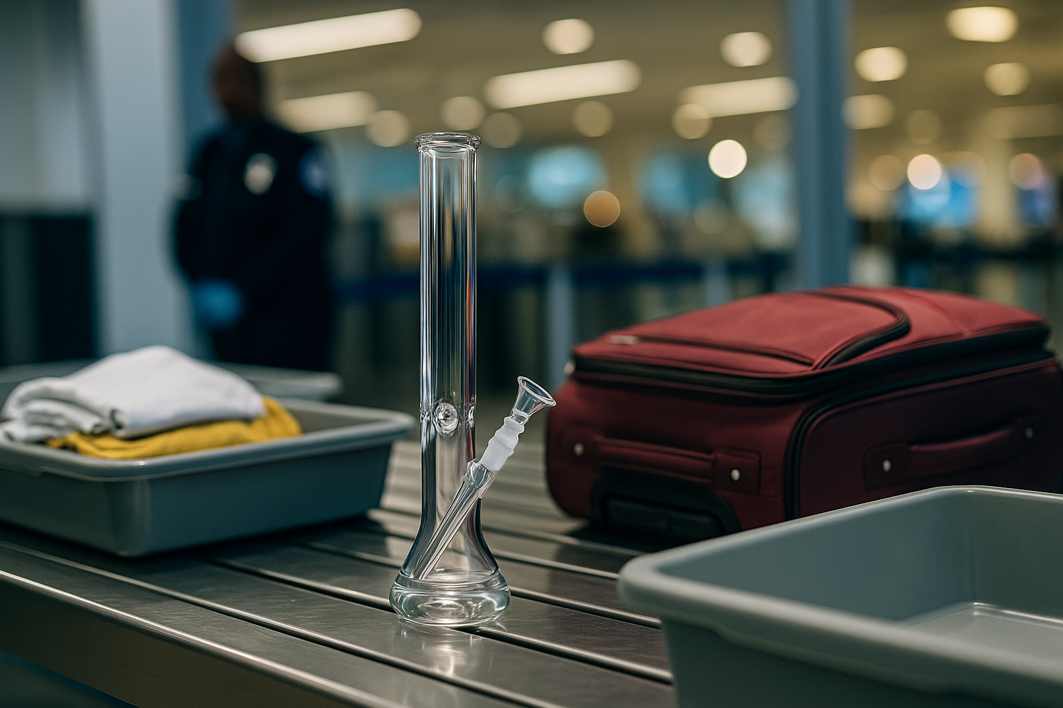 glass bong airport security