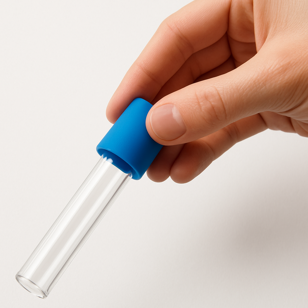 silicone cover on glass stem