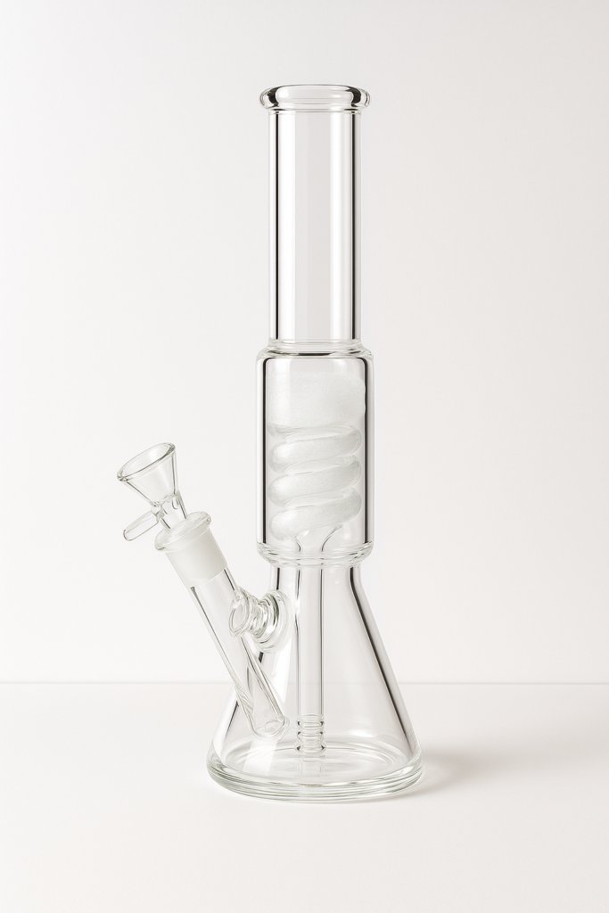 glycerin coil bong on white