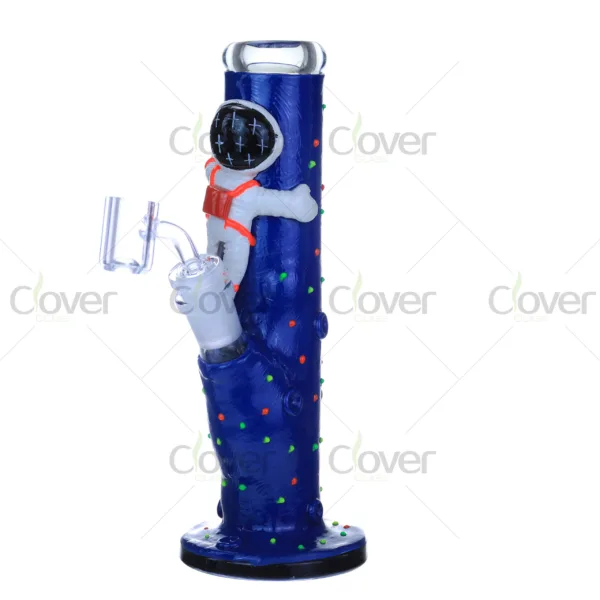 Astronaut Glow in the Dark Glass Bong with Blue Space Design