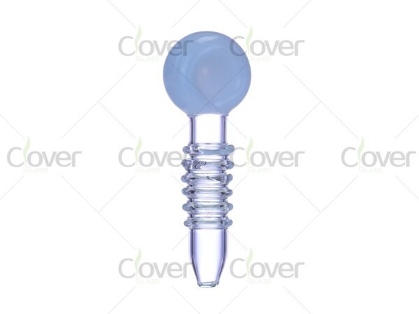 Colorful glass hand pipes with spiral grip and round bowl — mini smoking pipes in retail box packaging by CloverGlass