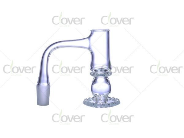 Unique quartz banger with bubble core and honeycomb base — 14mm male joint dab nail in custom gift box by CloverGlass