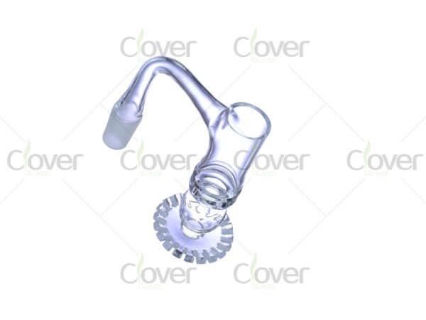 Unique quartz banger with bubble core and honeycomb base — 14mm male joint dab nail in custom gift box by CloverGlass
