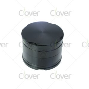 Matte black 4-piece metal herb grinders for dry herb — minimalist spice crushers in 6-pack retail box by CloverGlass