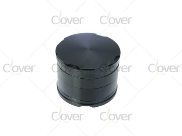 Matte black 4-piece metal herb grinders for dry herb — minimalist spice crushers in 6-pack retail box by CloverGlass