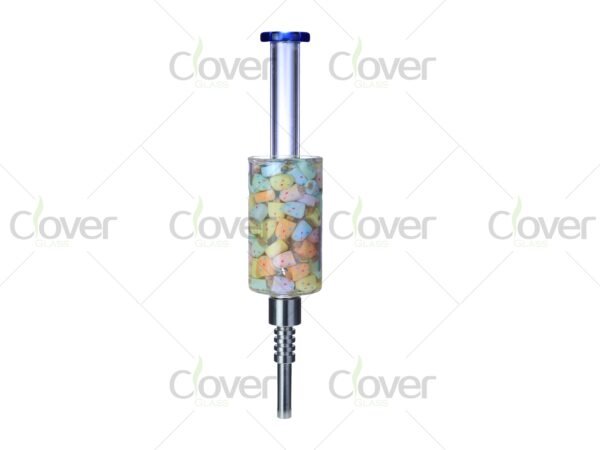 Clover Glass nectar collector set with titanium tip, colorful inlay, boxed, detachable, 4 designs.