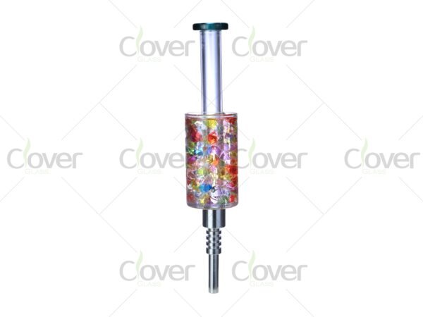 Clover Glass nectar collector set with titanium tip, colorful inlay, boxed, detachable, 4 designs.
