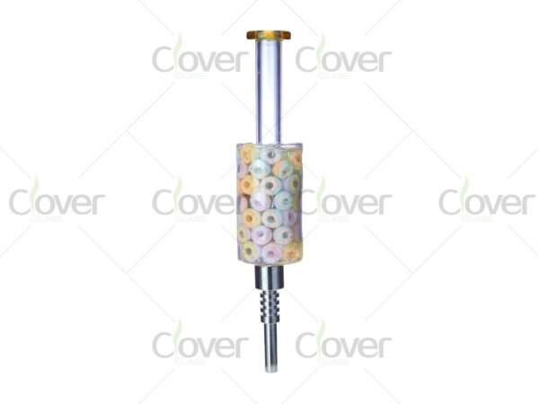 Clover Glass nectar collector set with titanium tip, colorful inlay, boxed, detachable, 4 designs.