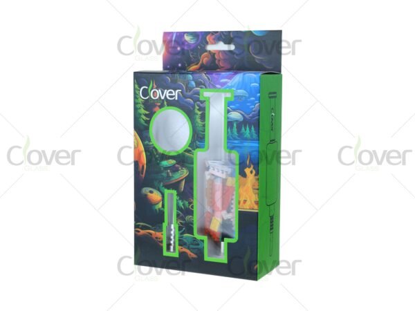 Clover Glass nectar collector set with titanium tip, colorful inlay, boxed, detachable, 4 designs.