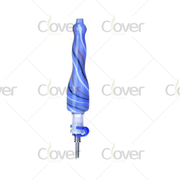 14mm clear glass bowl for bong with handle — durable borosilicate smoking accessory for water pipes, wholesale by CloverGlass