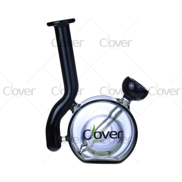 5.9″ UFO Mini Glass Water Pipe with Colored Bent Neck | Clover Glass