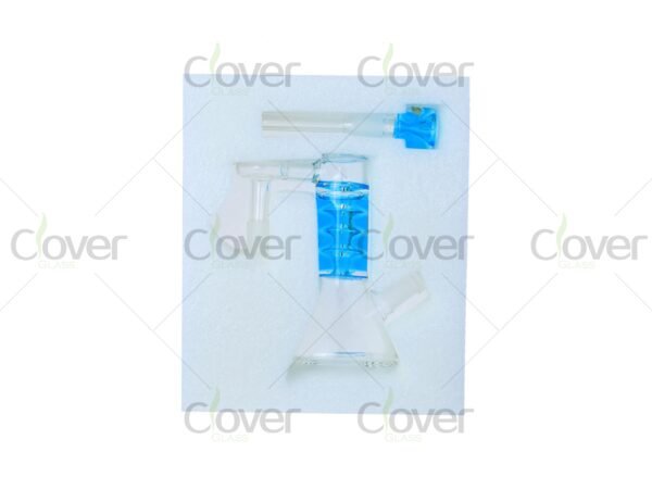 Colorful honeycomb glass ash catchers with 45-degree joint — 14mm mini water pipe attachments in gift boxes by CloverGlass