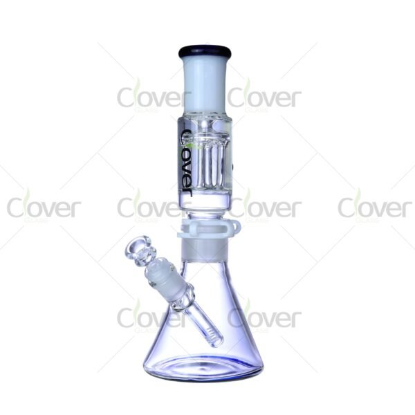 12.2" Beaker Bong with 8-Arm Tree Perc & Ice Catcher | 5mm Thick Glass by Clover