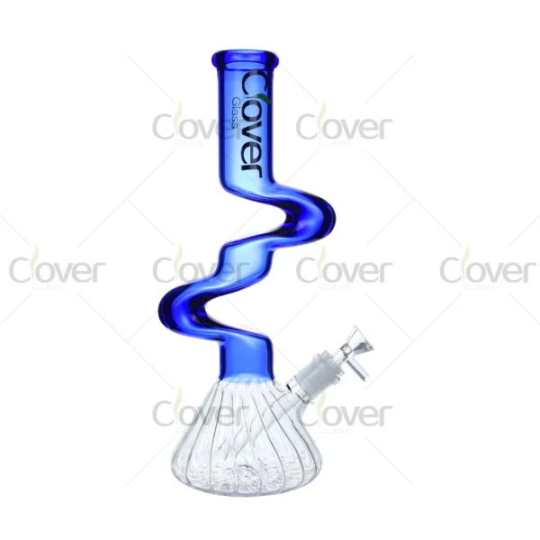 Colorful beaker base Zong bongs with 14mm joint – thick glass water pipes for wholesale dry herb use