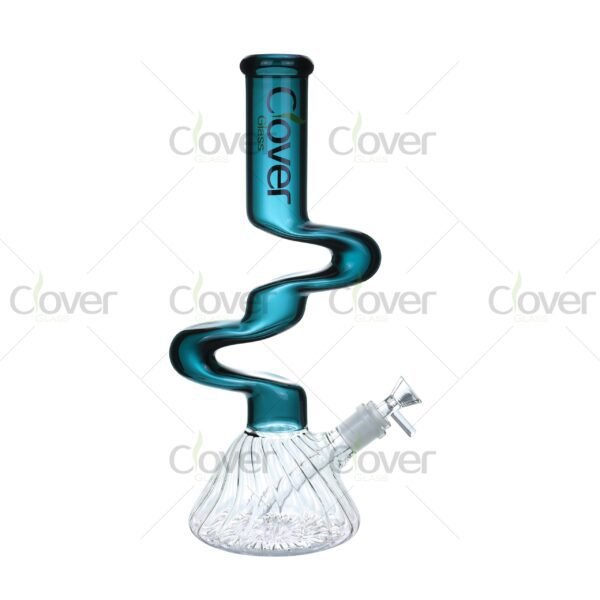 Colorful beaker base Zong bongs with 14mm joint – thick glass water pipes for wholesale dry herb use
