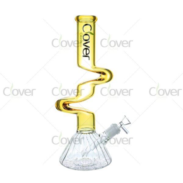 Colorful beaker base Zong bongs with 14mm joint – thick glass water pipes for wholesale dry herb use