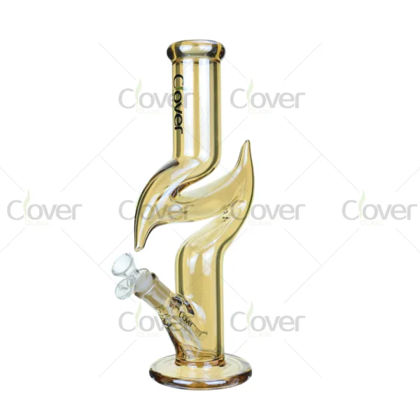 S-shape Zong bongs in assorted colors – 14mm artistic glass water pipes for dry herb, wholesale ready