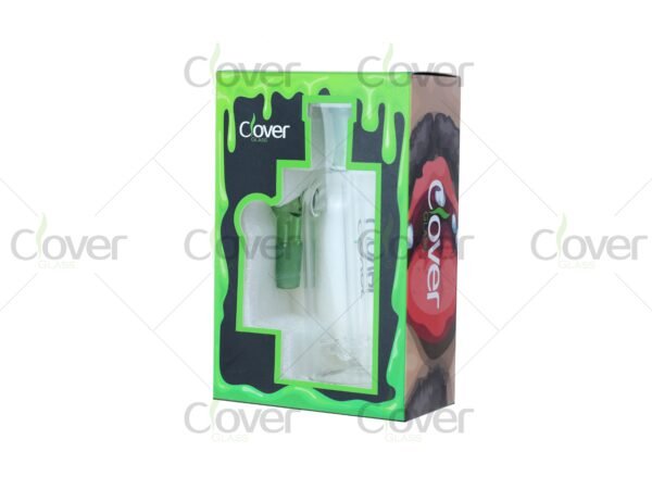 Honeycomb percolator glass ash catchers with 14mm 45-degree joint — multicolor recycler attachments in retail box by CloverGlass