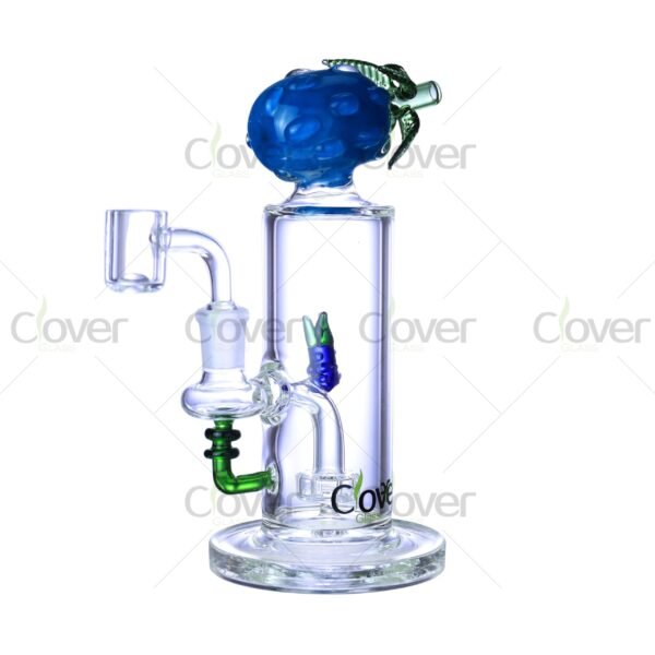 7.87″ Fruit-Themed Dab Rig – Borosilicate Glass Water Pipe with Colored Perc | Clover Glass