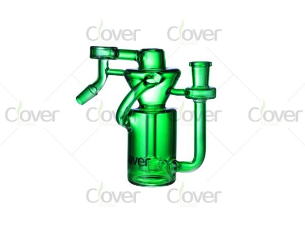 Colorful mini recycler glass ash catchers with matching gift boxes — 4 color options: blue, green, golden, red by CloverGlass